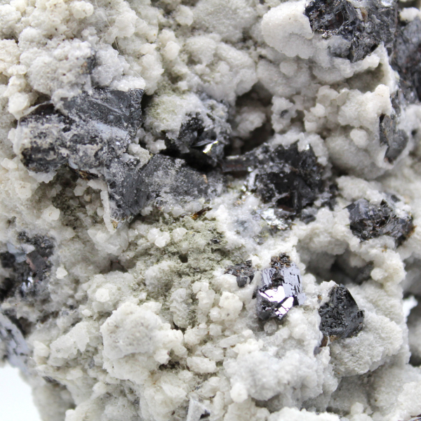 Sphalérite, galène et calcite en cristaux