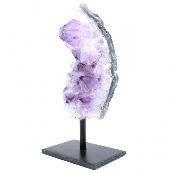 Natural amethyst stone with base