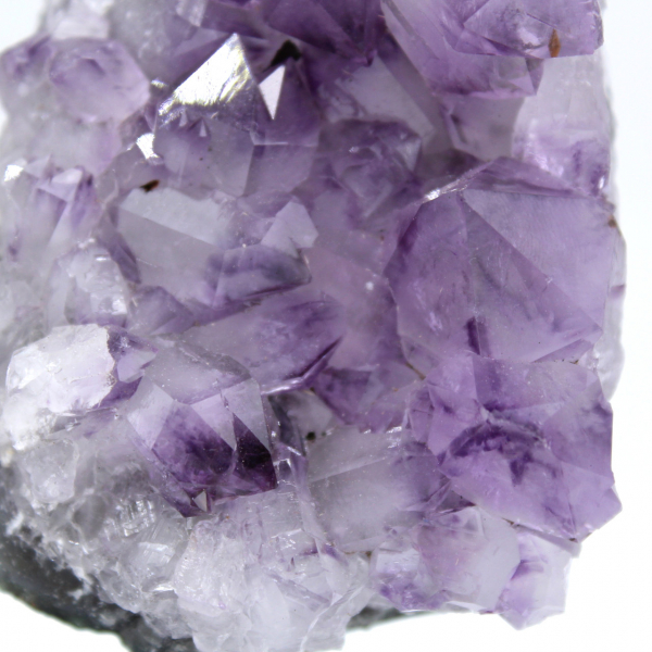 Natural amethyst stone with base