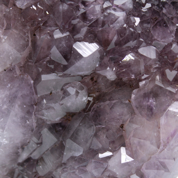 Amethyst crystals on base