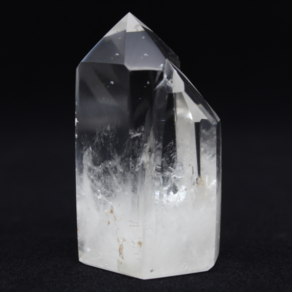 Polished quartz crystal