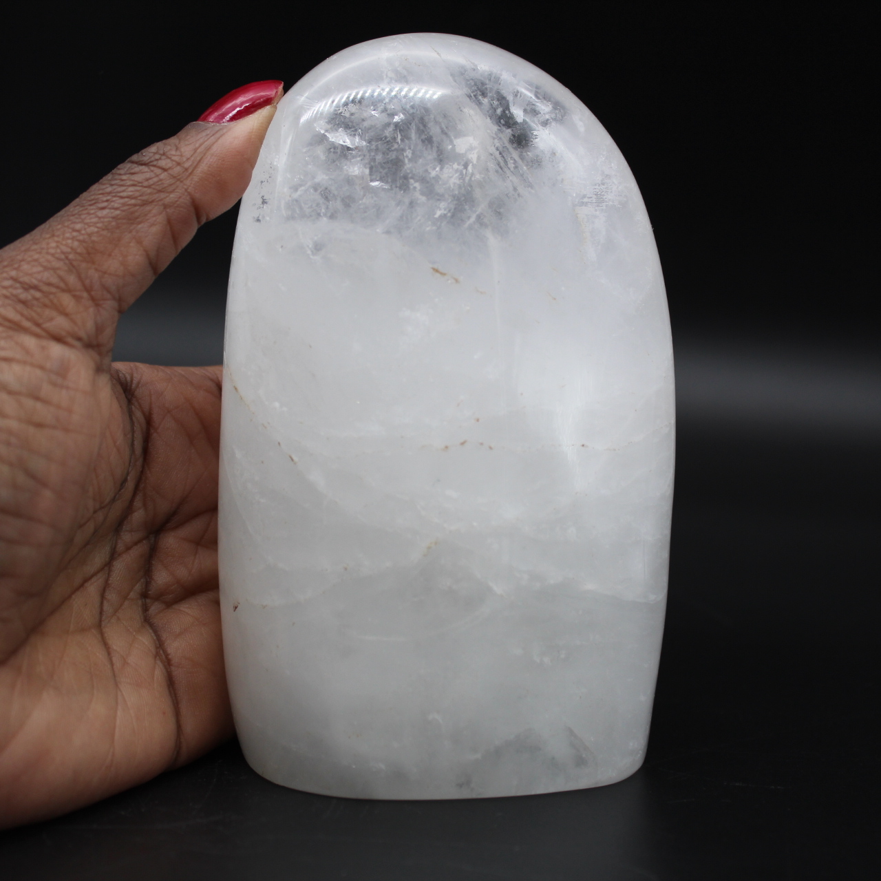 Rock crystal polished stone