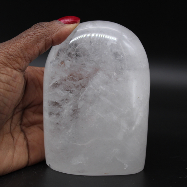 Polished natural crystal quartz