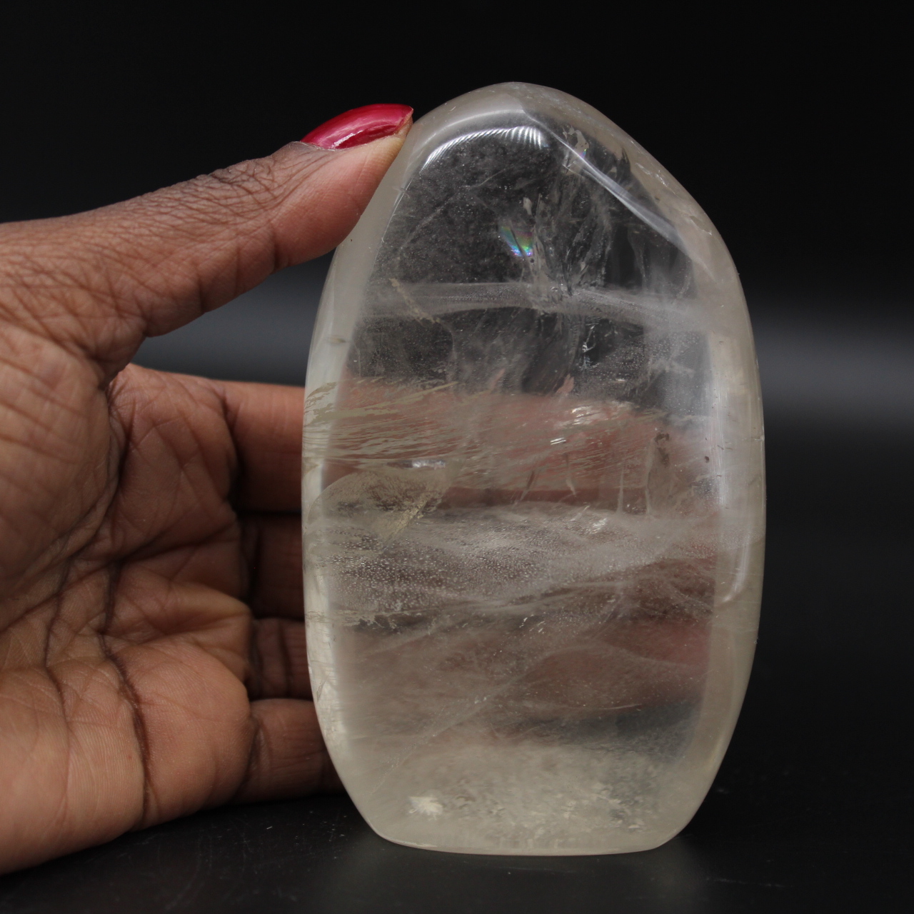 Quartz cristal poli
