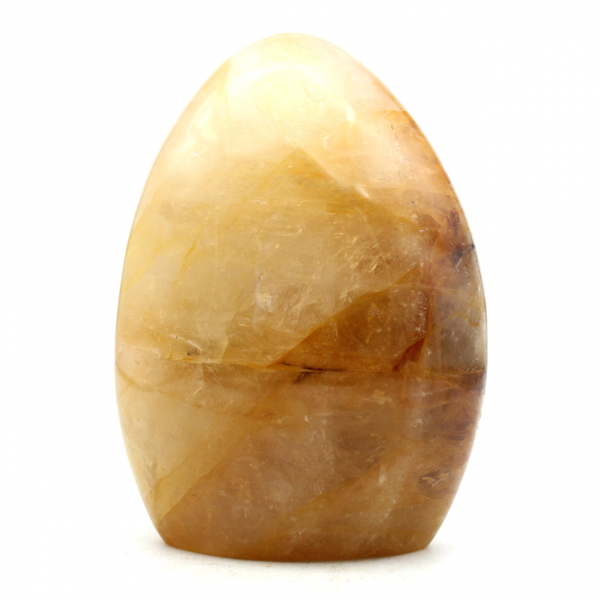 Polished yellow quartz stone