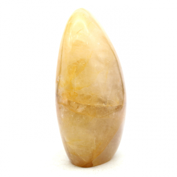 Polished yellow quartz stone