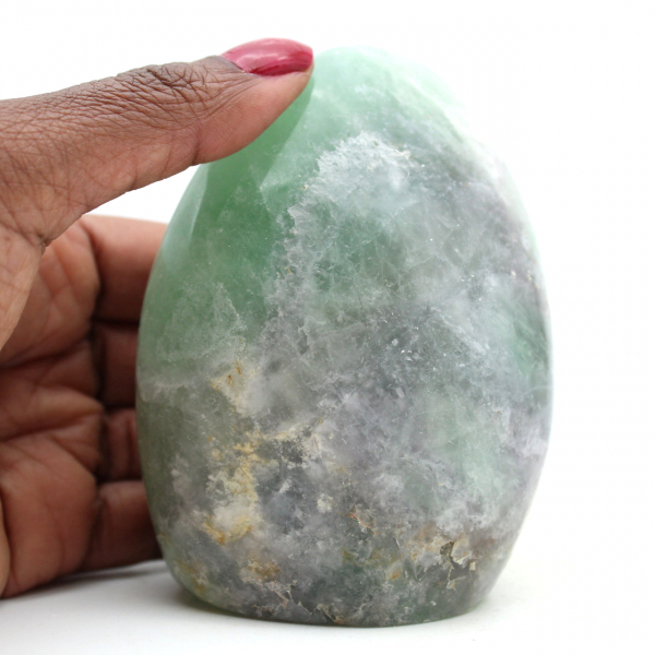 Pierre de fluorite verte polie