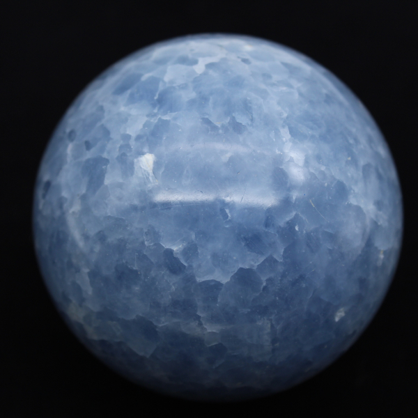 Sphère en calcite bleue