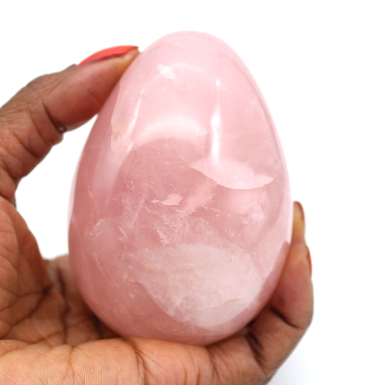 Oeuf minéral en quartz rose