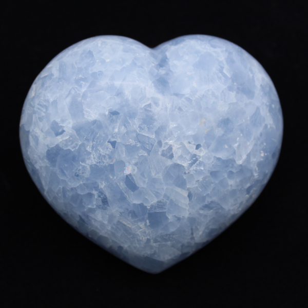 Coeur en calcite bleue