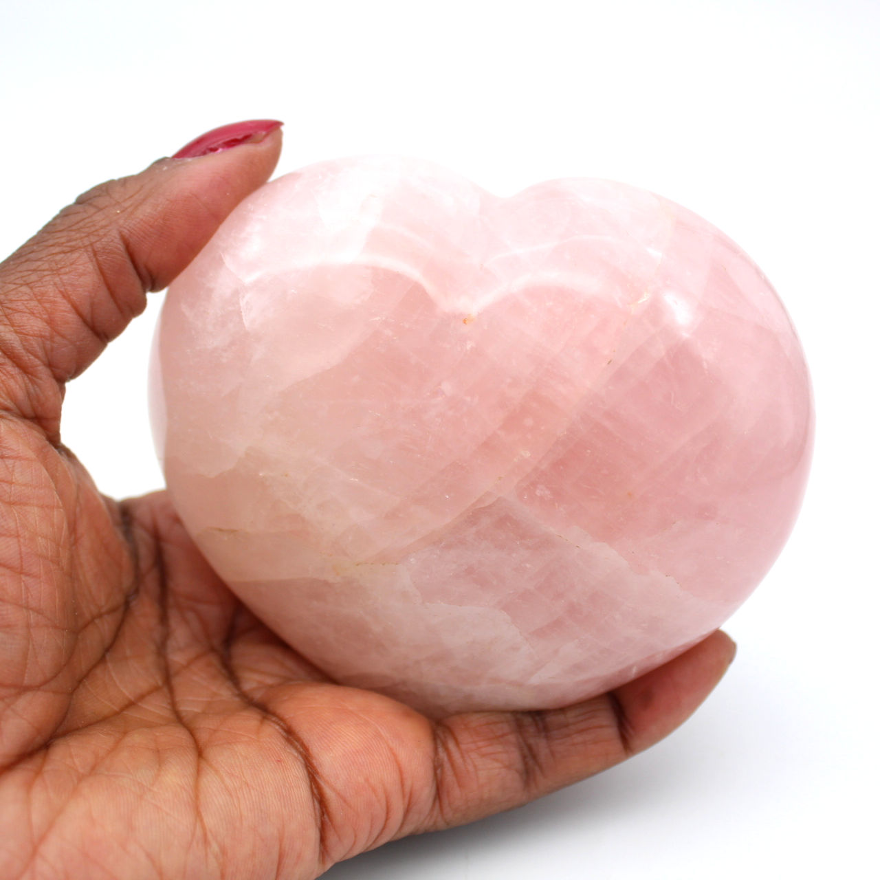 Coeur en quartz rose