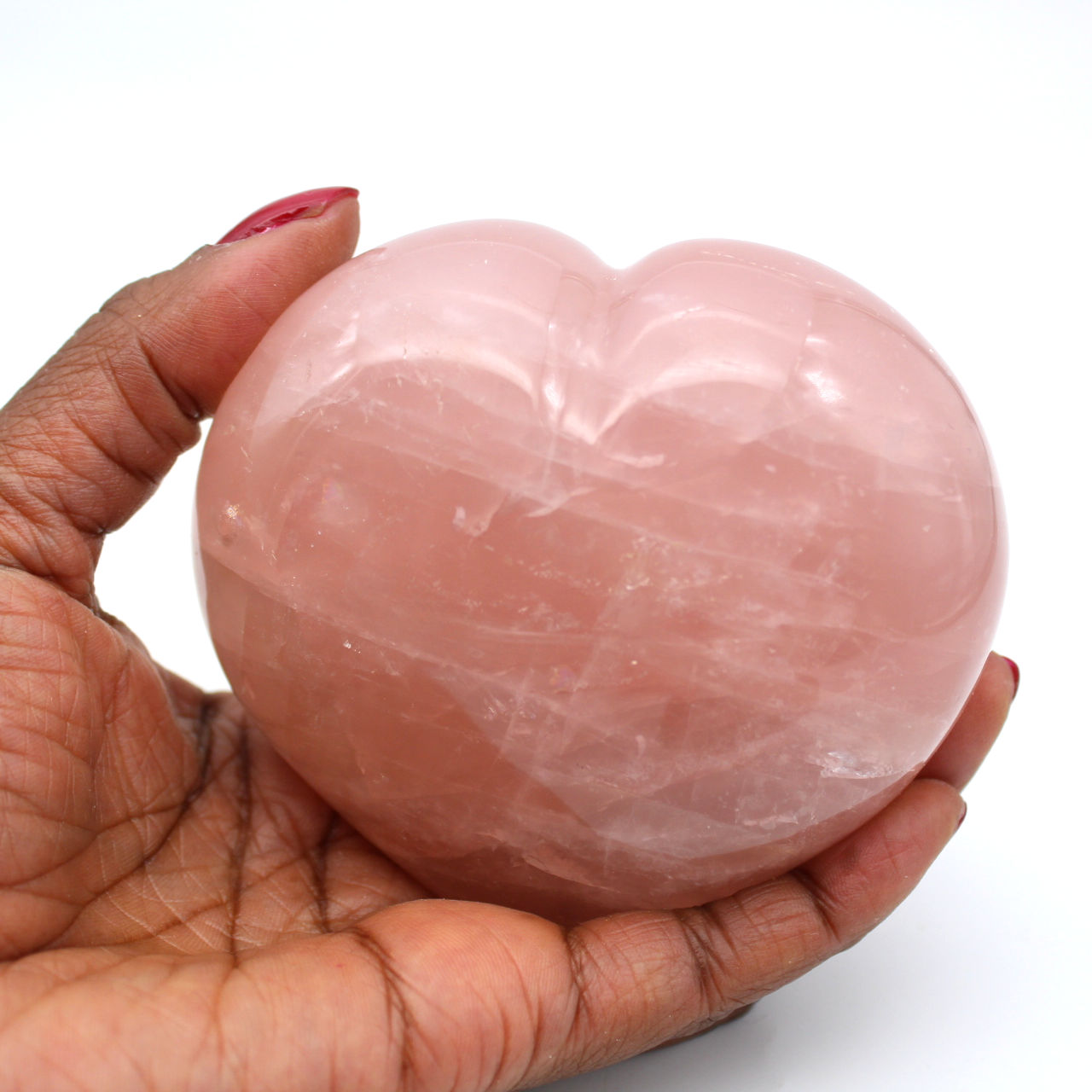Coeur en quartz rose