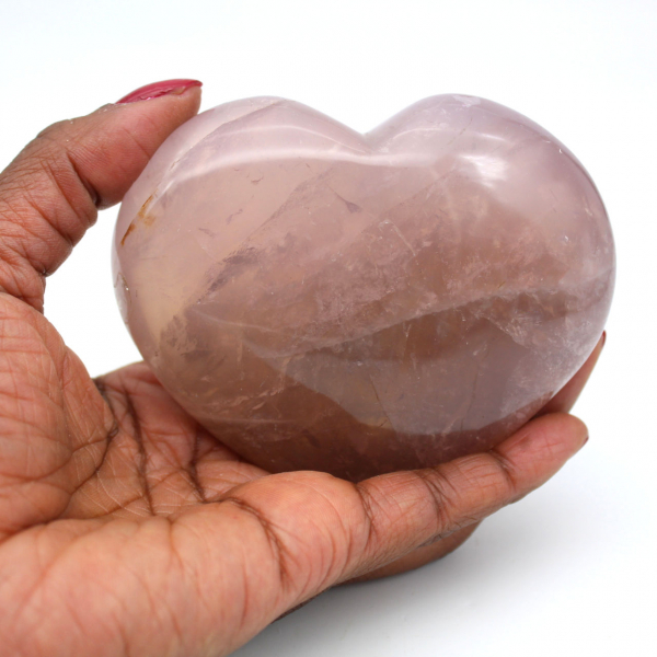 Coeur en quartz rose