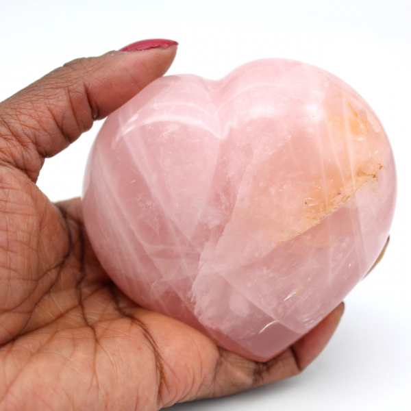 Coeur en quartz rose