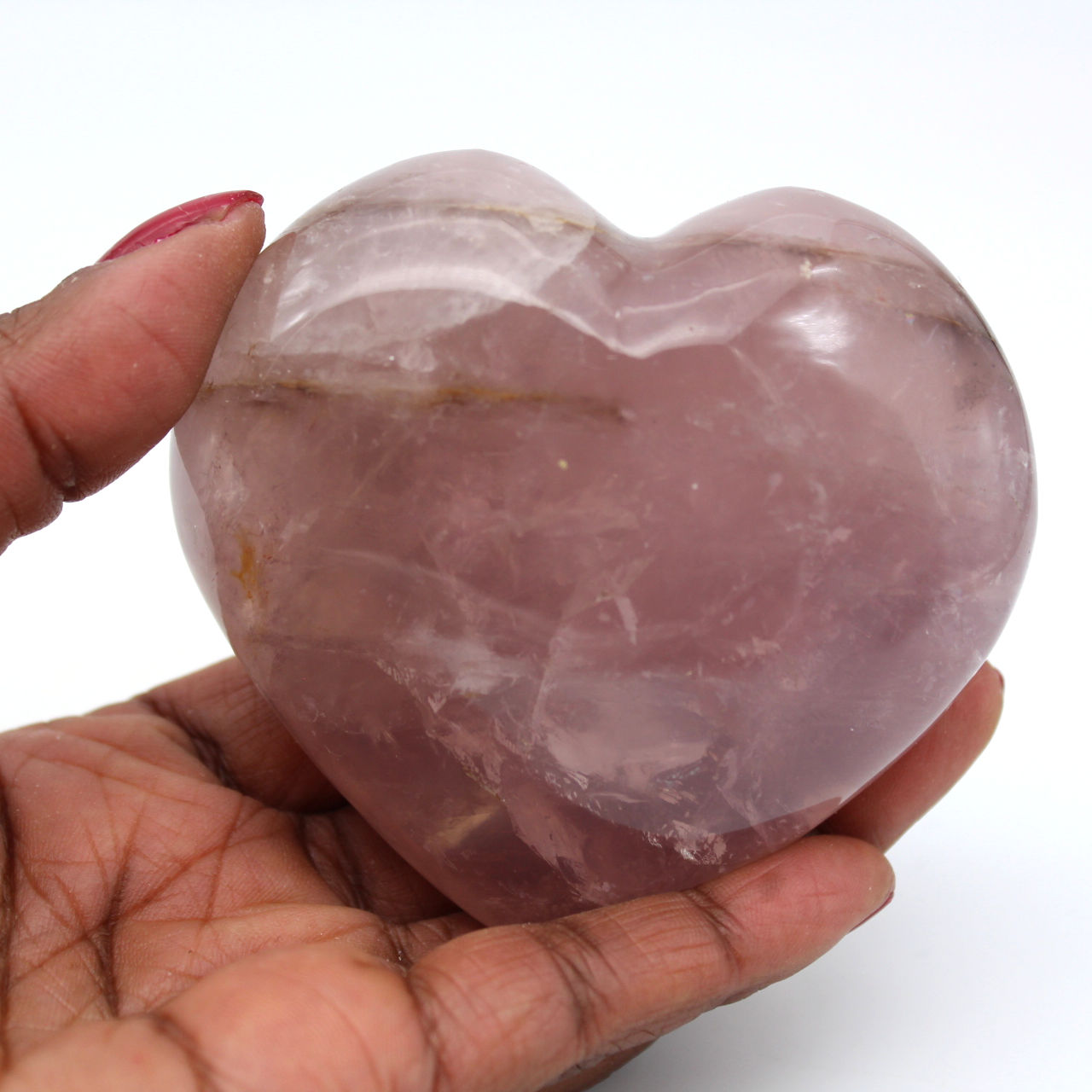 Rose quartz heart