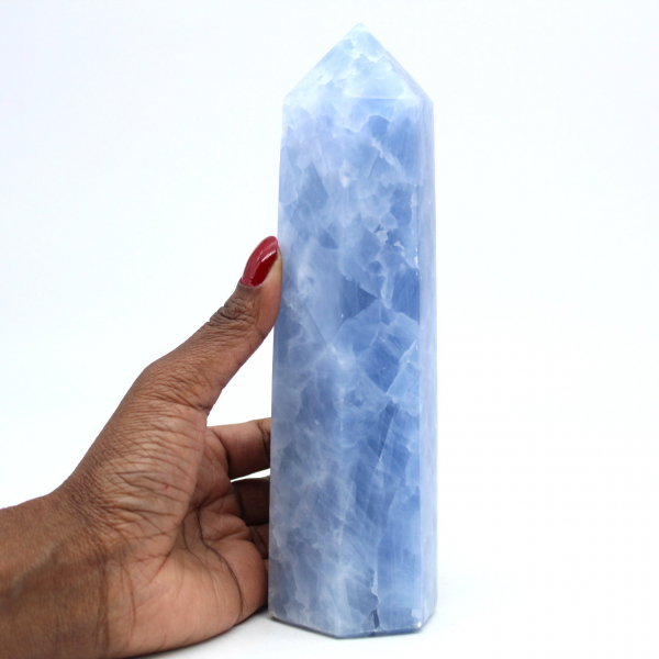 blue calcite prism