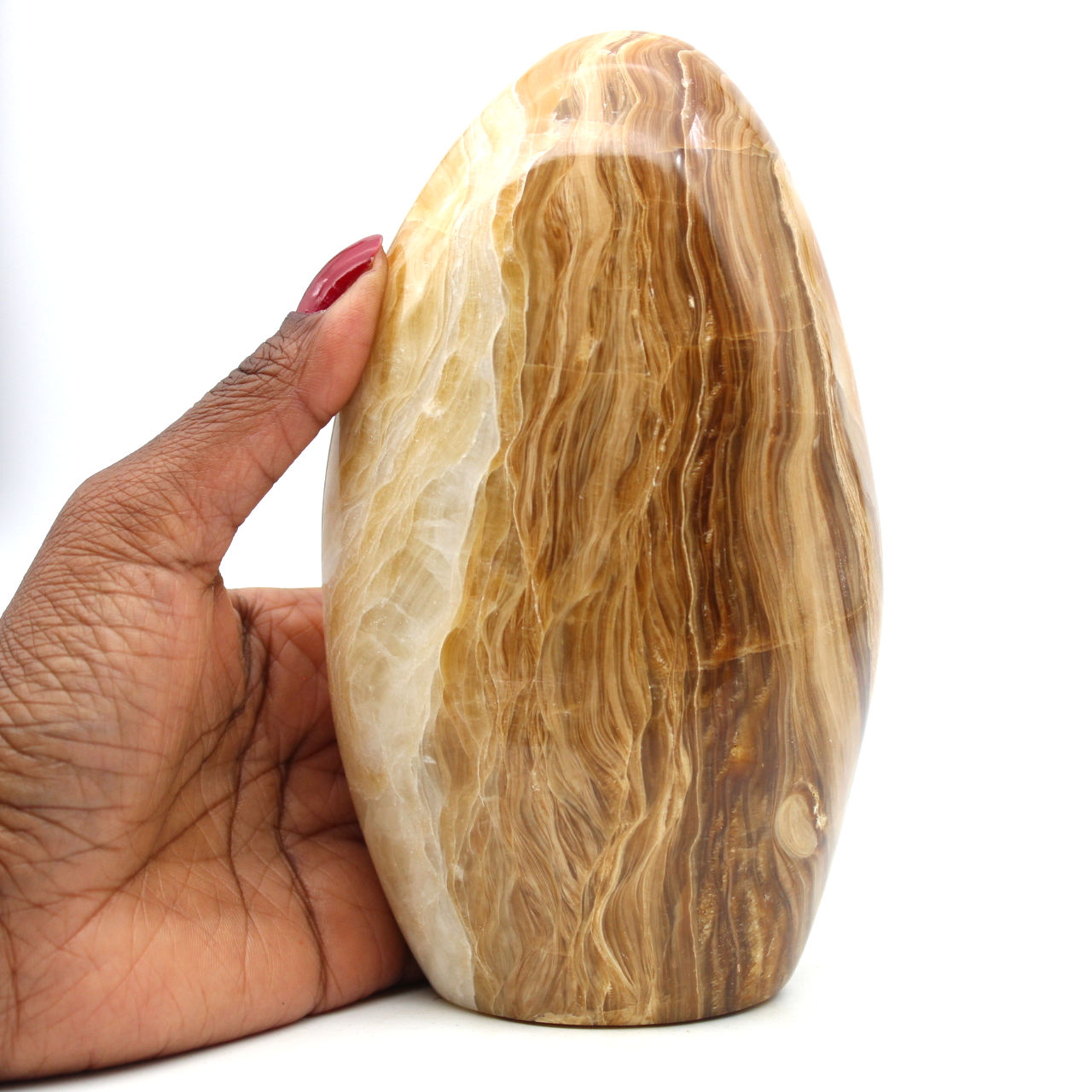 Forme libre calcite miel à poser