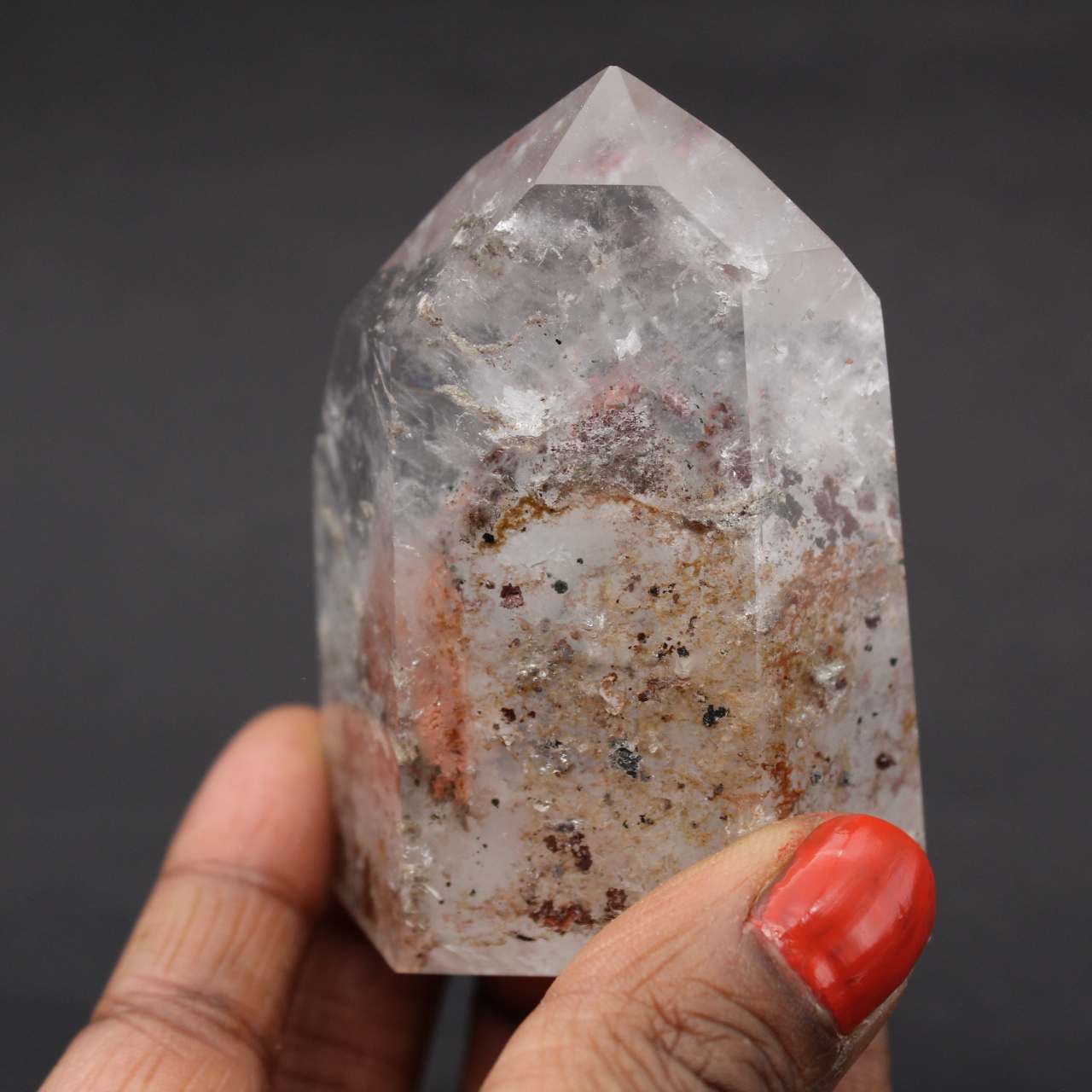 Quartz prism with inclusion