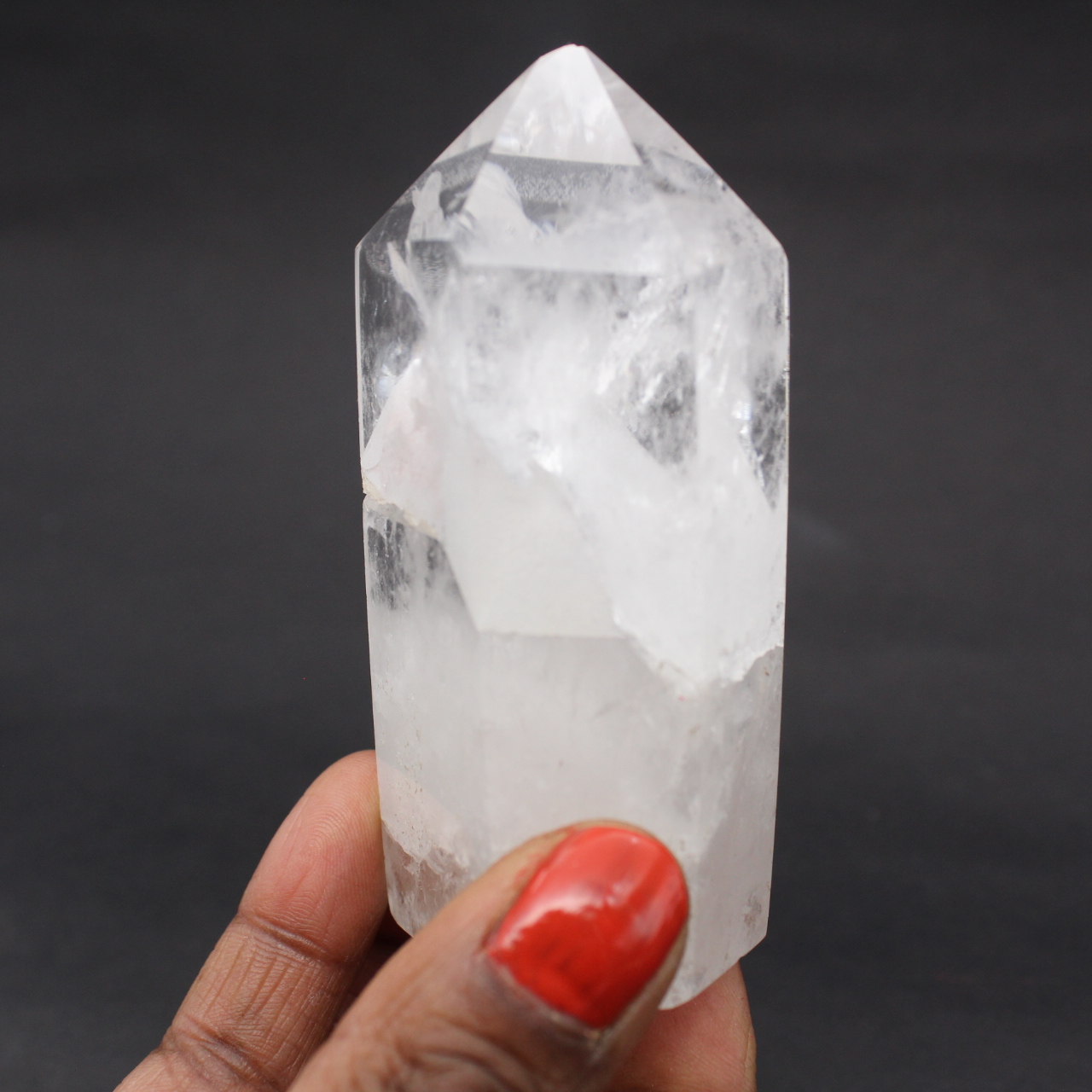 Prisme de quartz avec fantôme