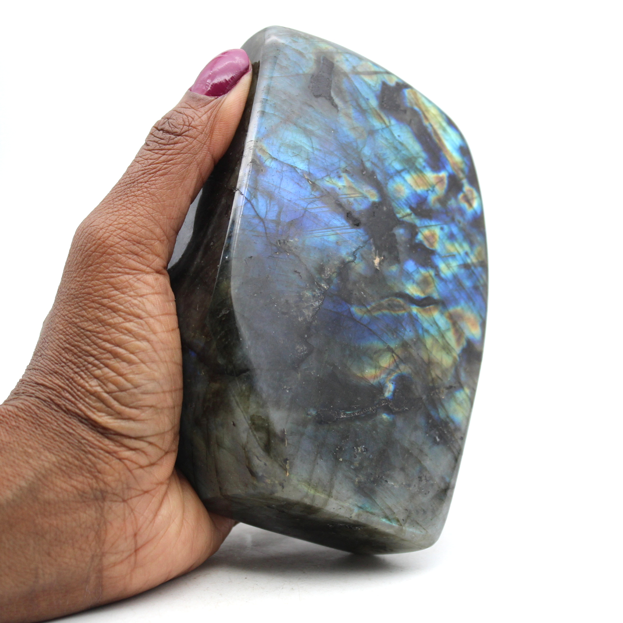 Bloc de Labradorite polie naturelle polie