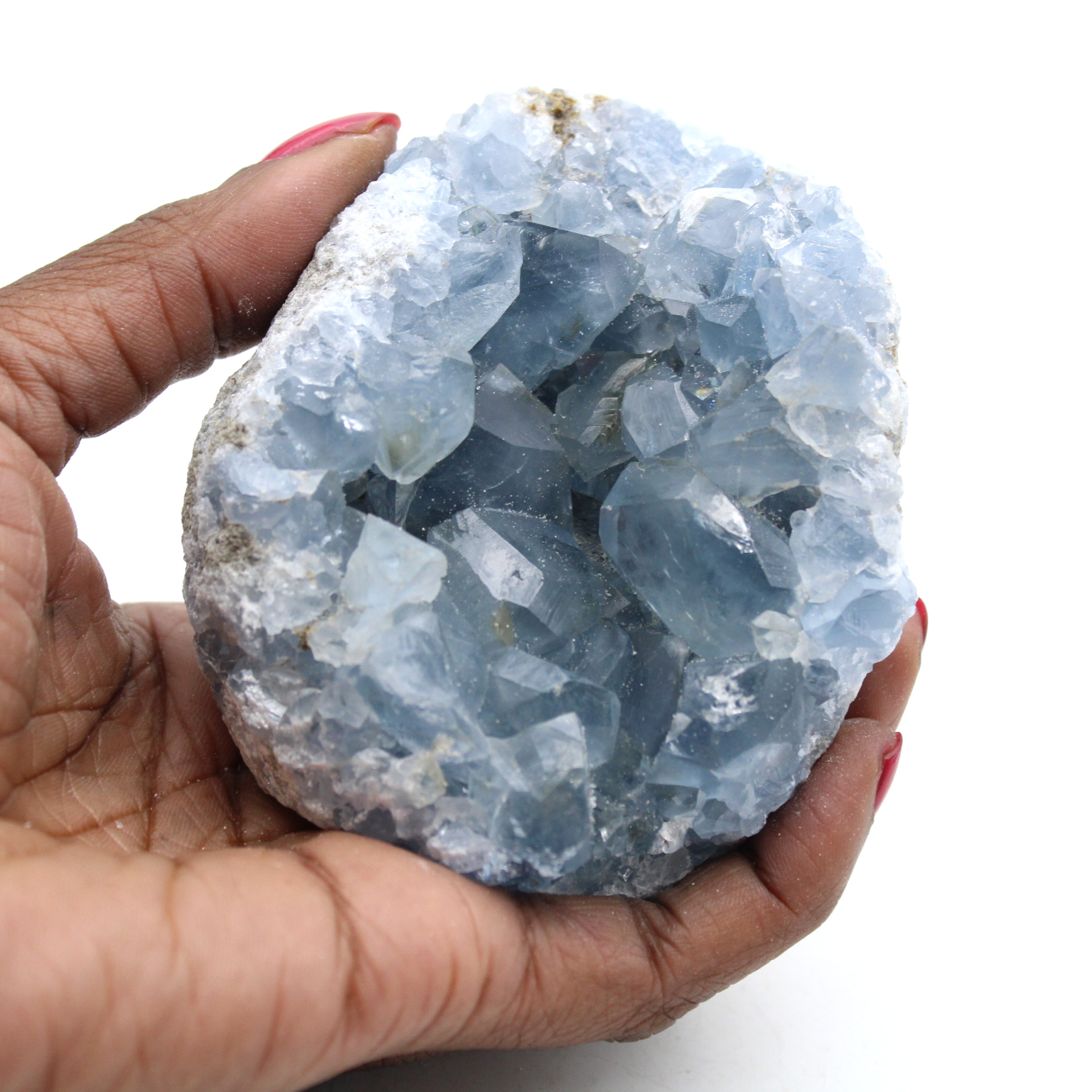 Célestite de Madagascar cristallisée