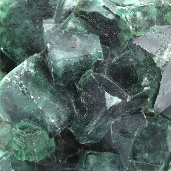 Natural fluorite crystallized in cube