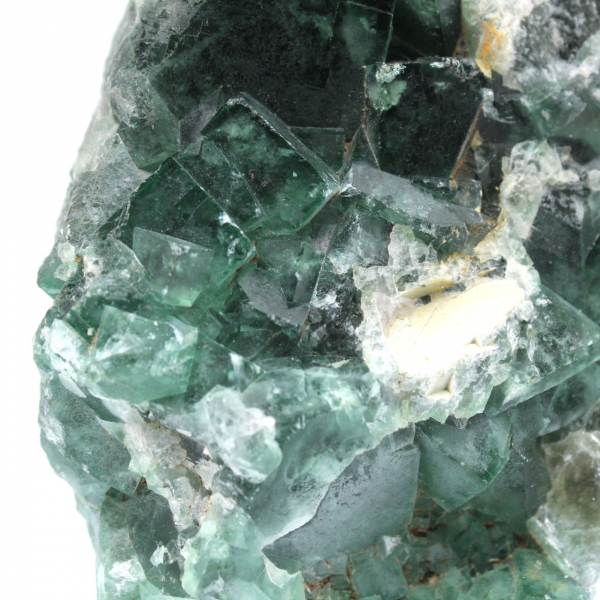 Raw natural green fluorite
