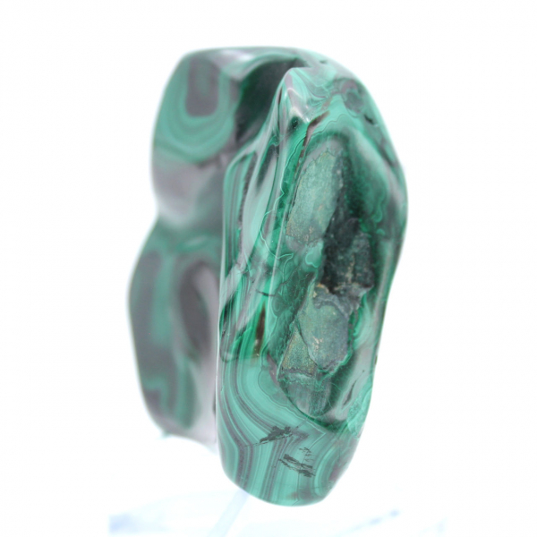 Malachite polished ornamental stone