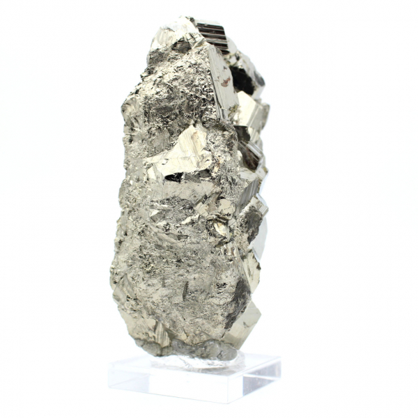 Pierre de pyrite du Pérou sur socle