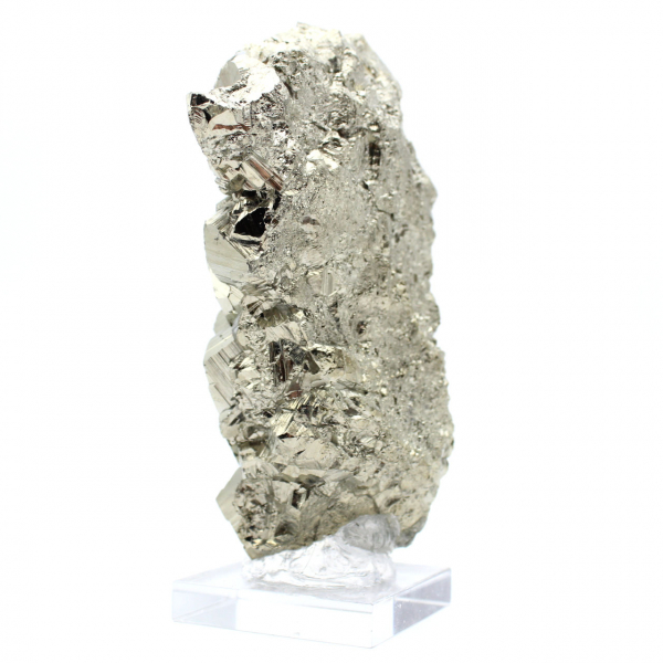 Peruvian pyrite stone on base