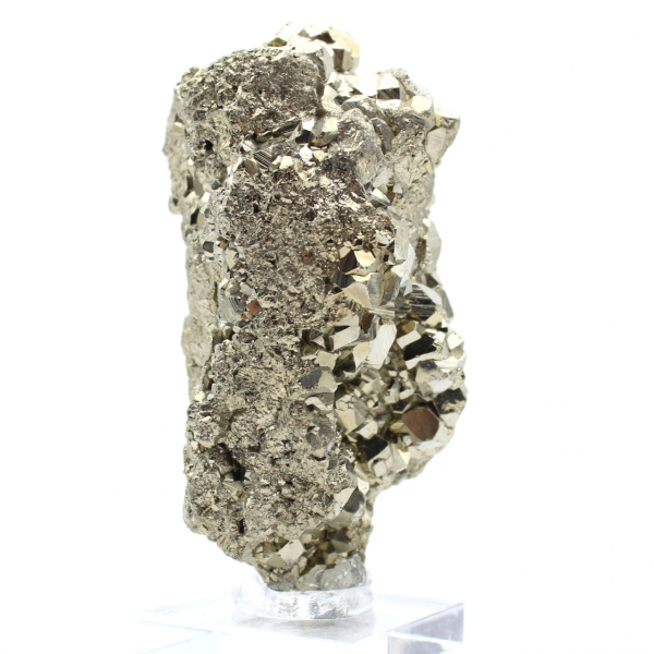 Peruvian crystallized pyrite on base