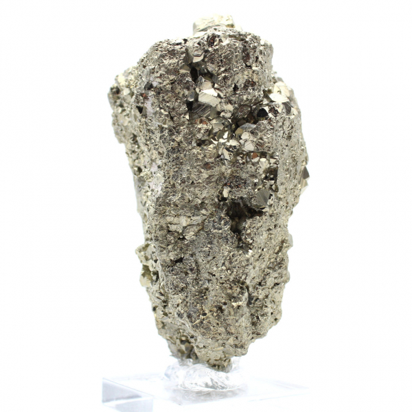 Peruvian crystallized pyrite on base