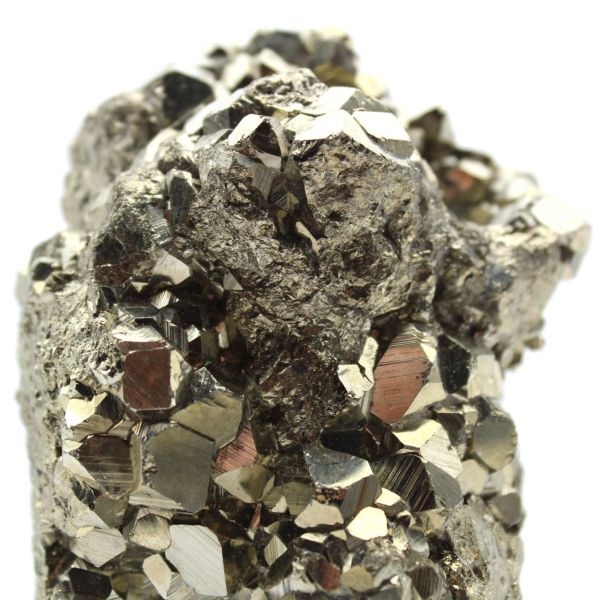 Peruvian crystallized pyrite on base