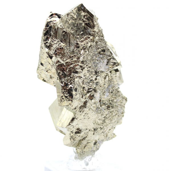 Pyrite naturelle du Pérou sur socle