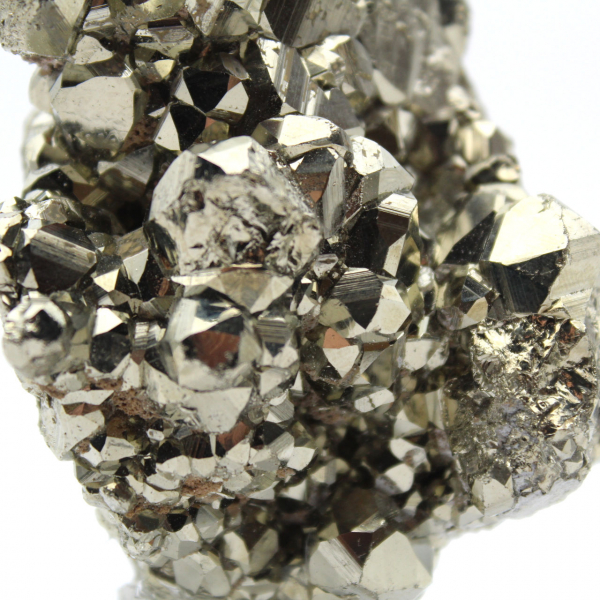 Pyrite crystals on base