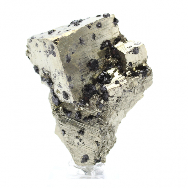 Natural pyrite on base