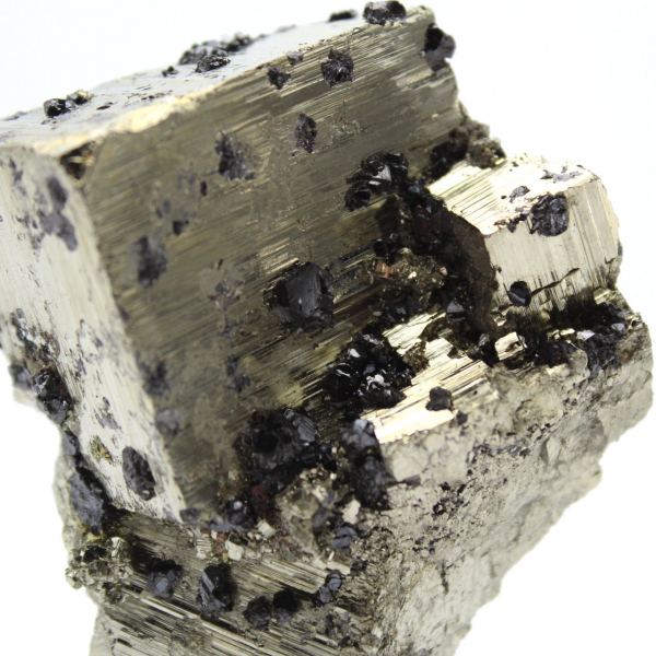 Natural pyrite on base