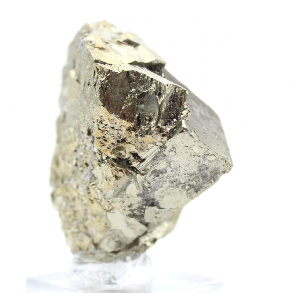 Pyrite crystals on base