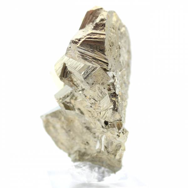 Pyrite crystals on base