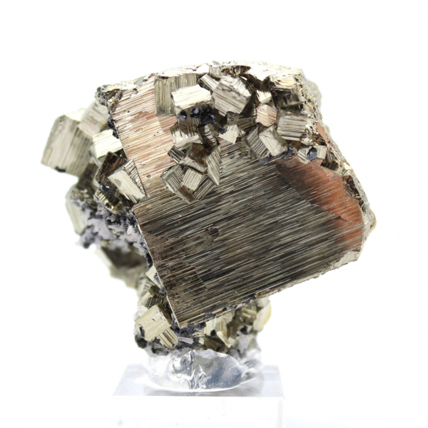 Crystallized pyrite on base