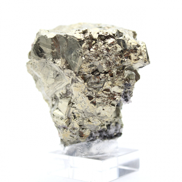 Crystallized pyrite on base