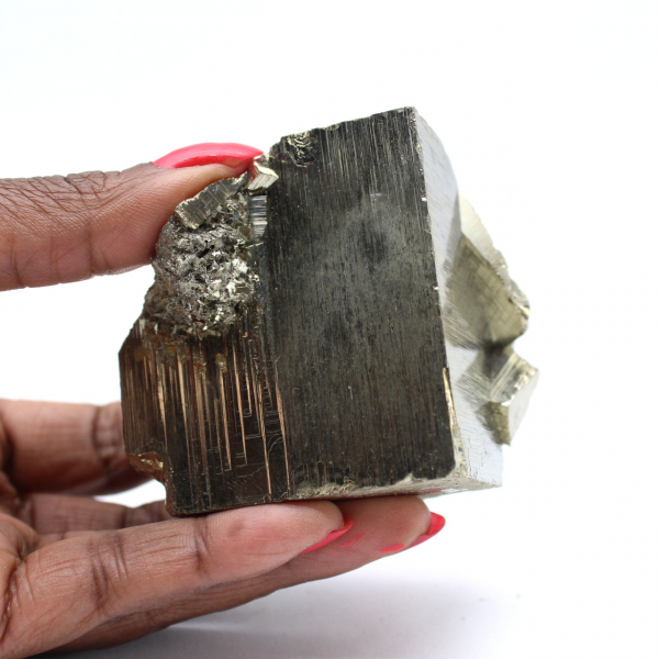 Pyrite large cubic crystal