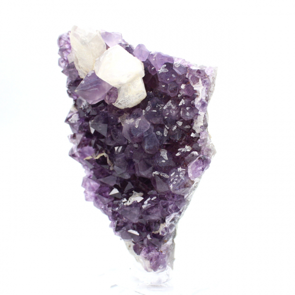 Amethyst Crystals with Calcite Points