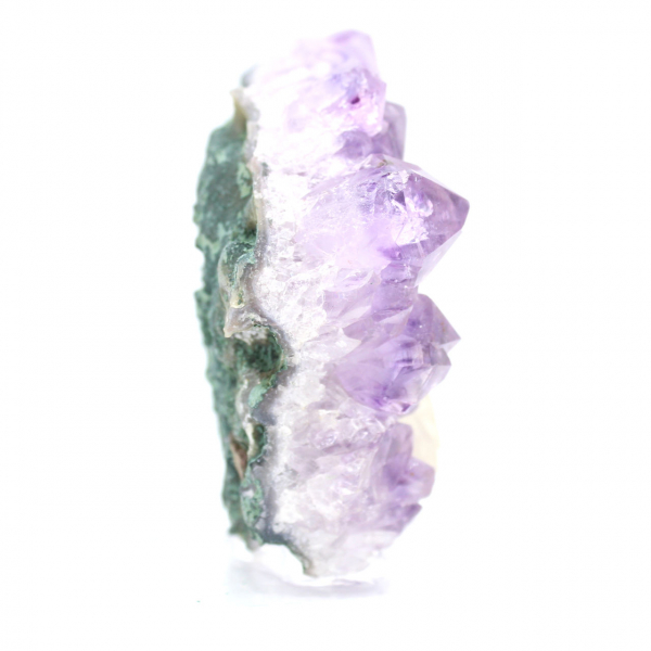 Calcite Crystals on Amethyst