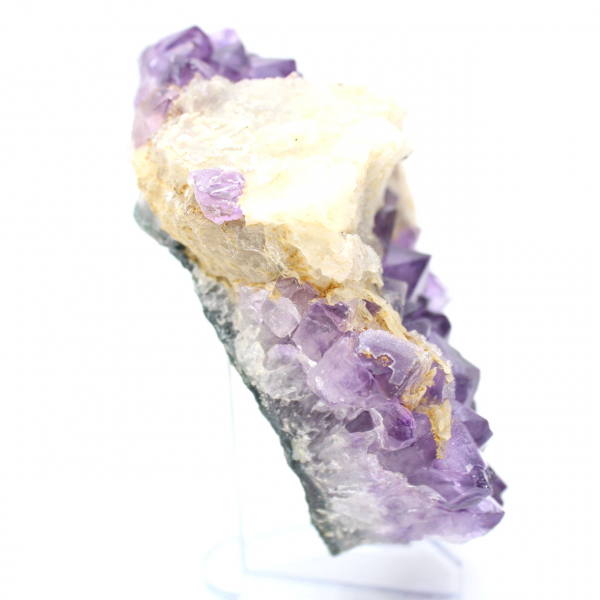 Amethyst Druse with Calcite