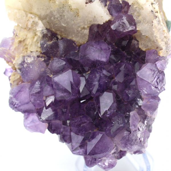 Amethyst Druse with Calcite