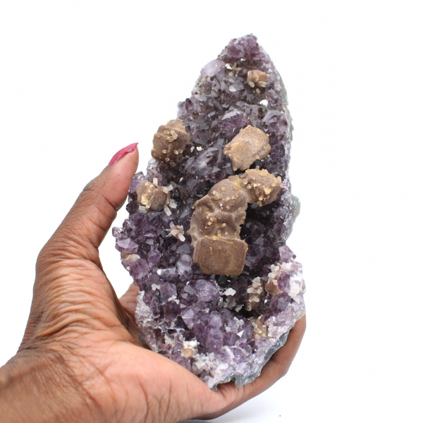 Brasilianischer Amethyst mit Calcit