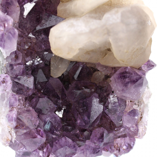 Calcit auf Amethyst