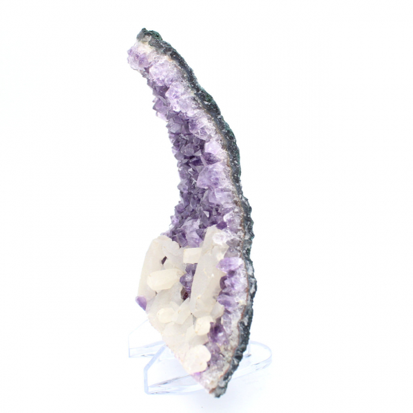 Amethyst Druse with Calcite