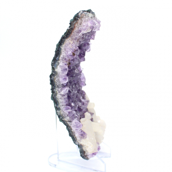 Amethyst Druse with Calcite